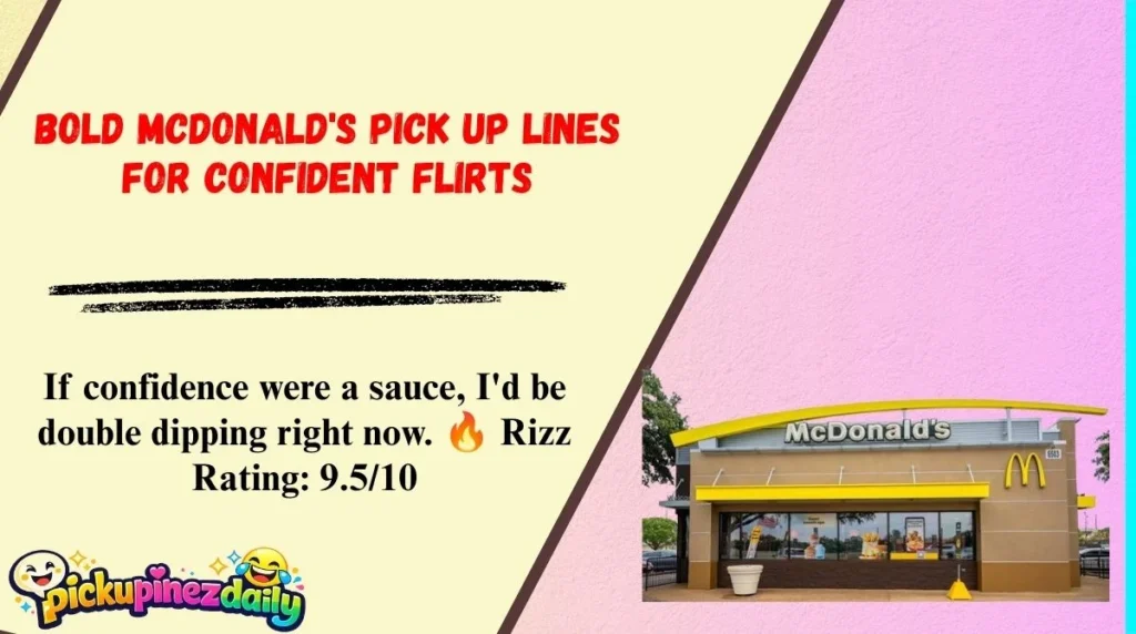 Bold McDonald's Pick Up Lines for Confident Flirts