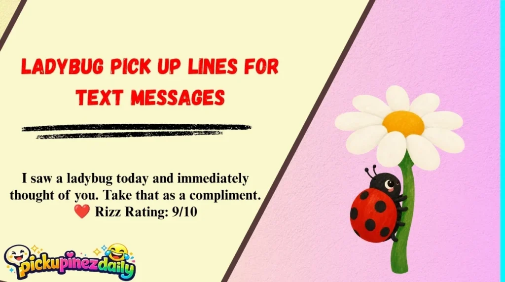 Ladybug Pick Up Lines for Text Messages