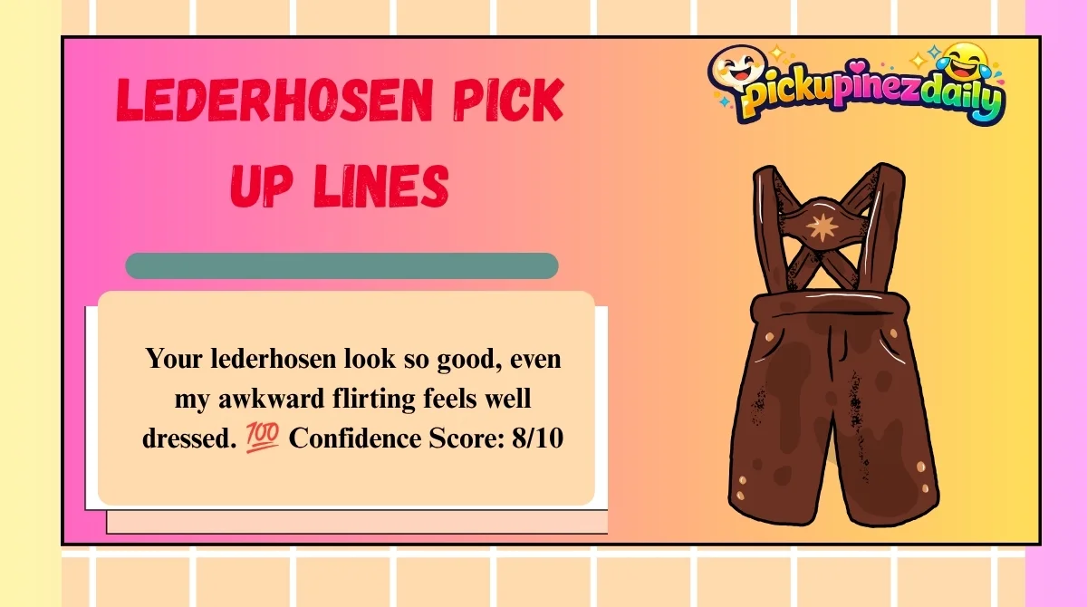 Lederhosen Pick Up Lines