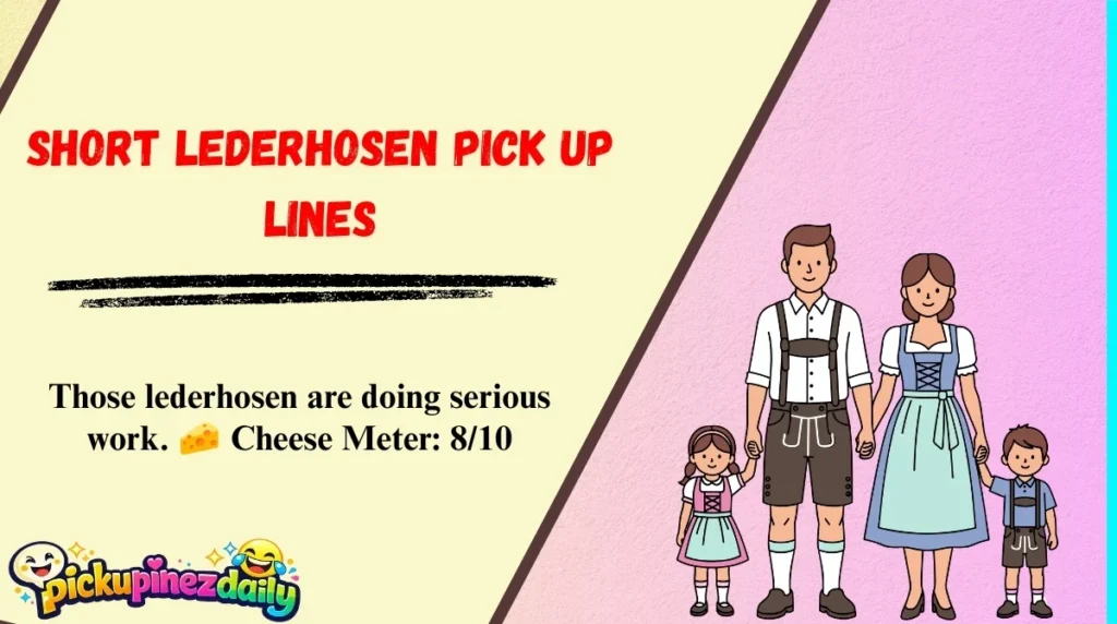 Short Lederhosen Pick Up Lines