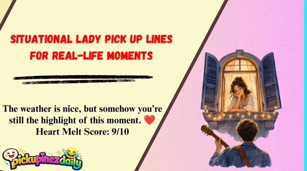 Situational Lady Pick Up Lines for Real-Life Moments