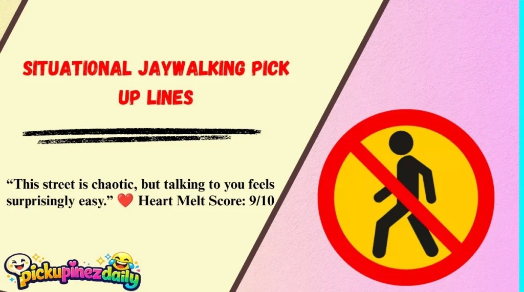 Situational Jaywalking Pick Up Lines