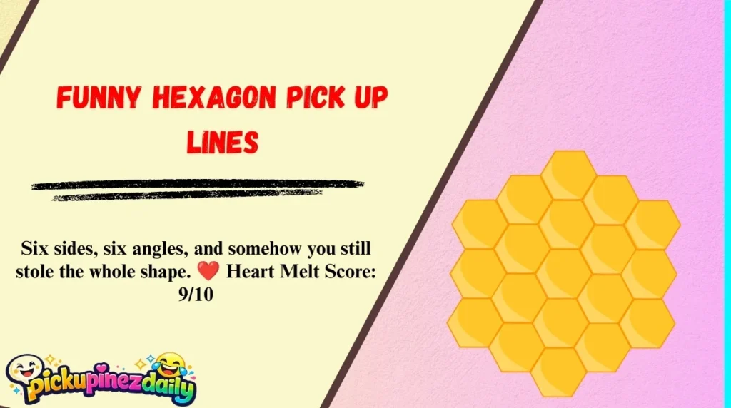 Funny Hexagon Pick Up Lines
