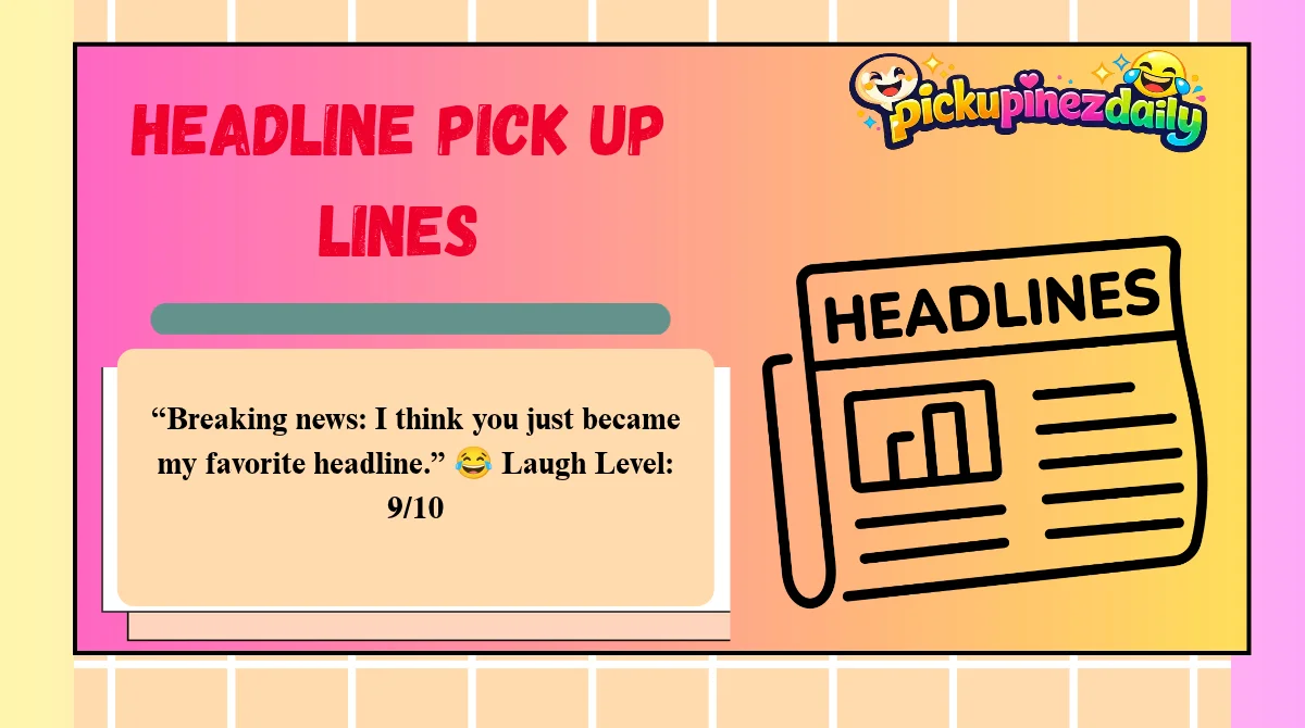 Headline Pick Up Lines