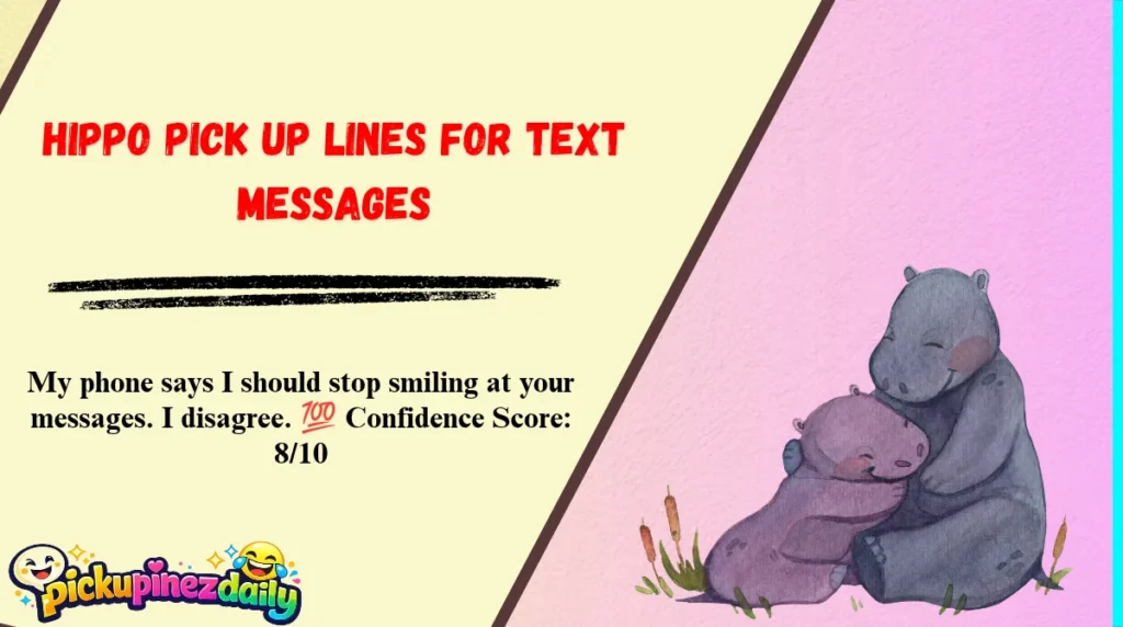 Hippo Pick Up Lines for Text Messages