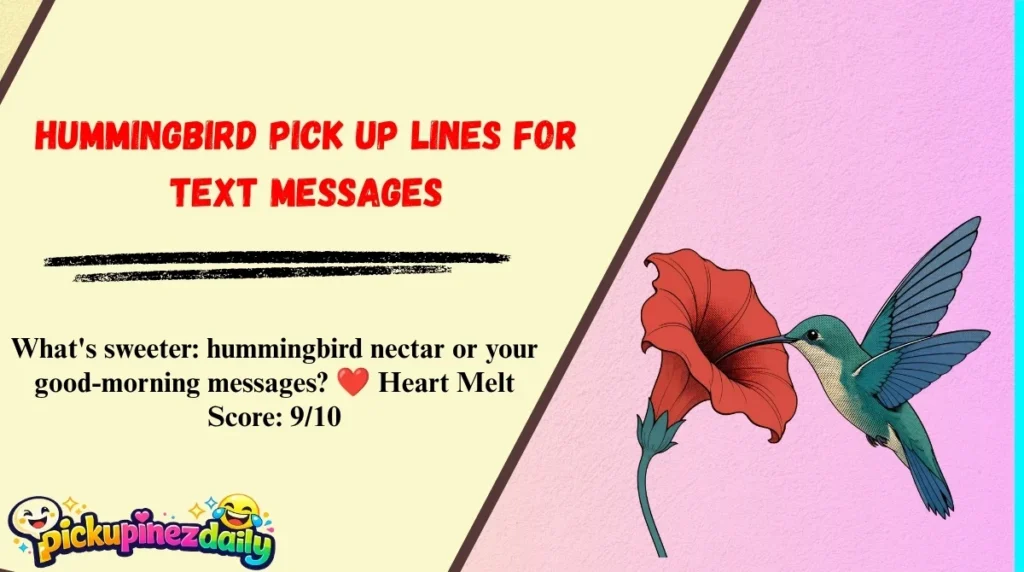 Hummingbird Pick Up Lines for Text Messages