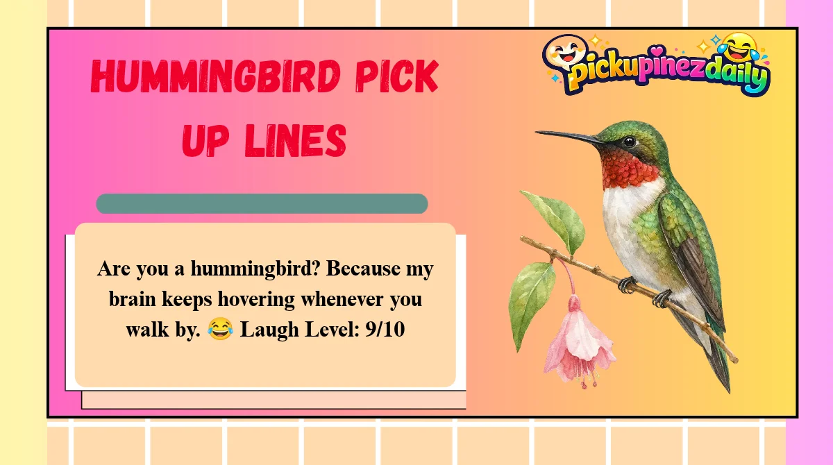 Hummingbird Pick Up Lines