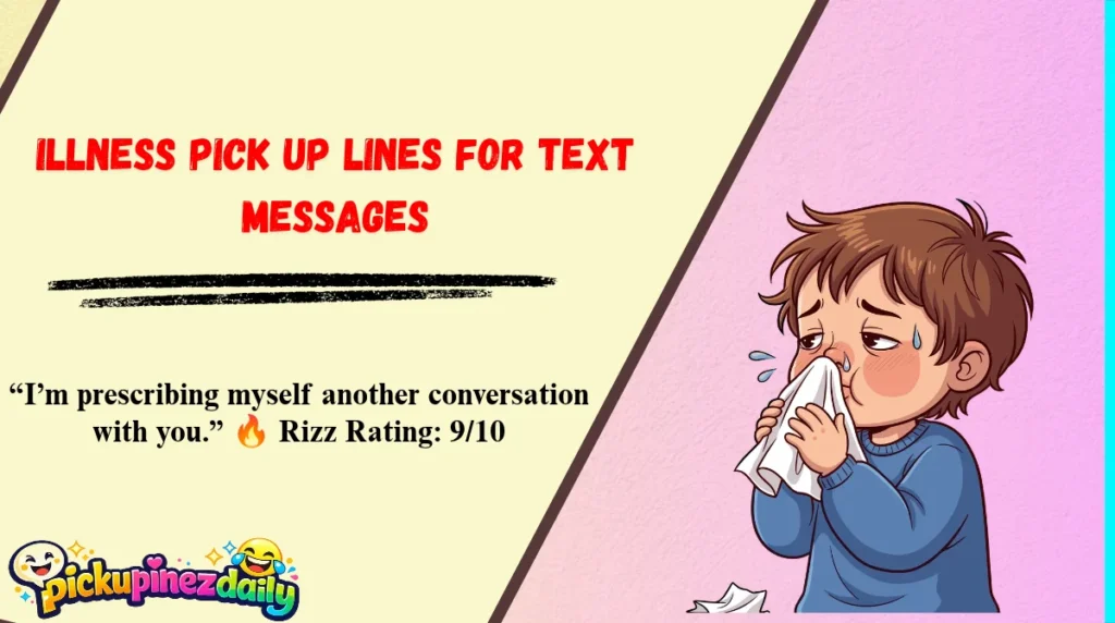 Illness Pick Up Lines for Text Messages