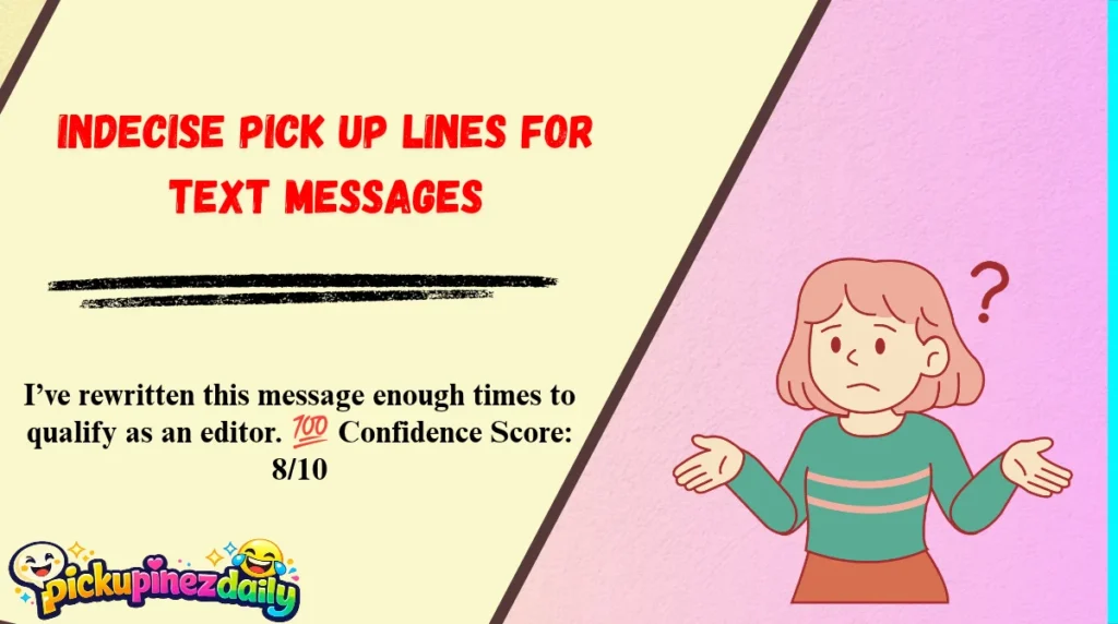 Indecise Pick Up Lines for Text Messages