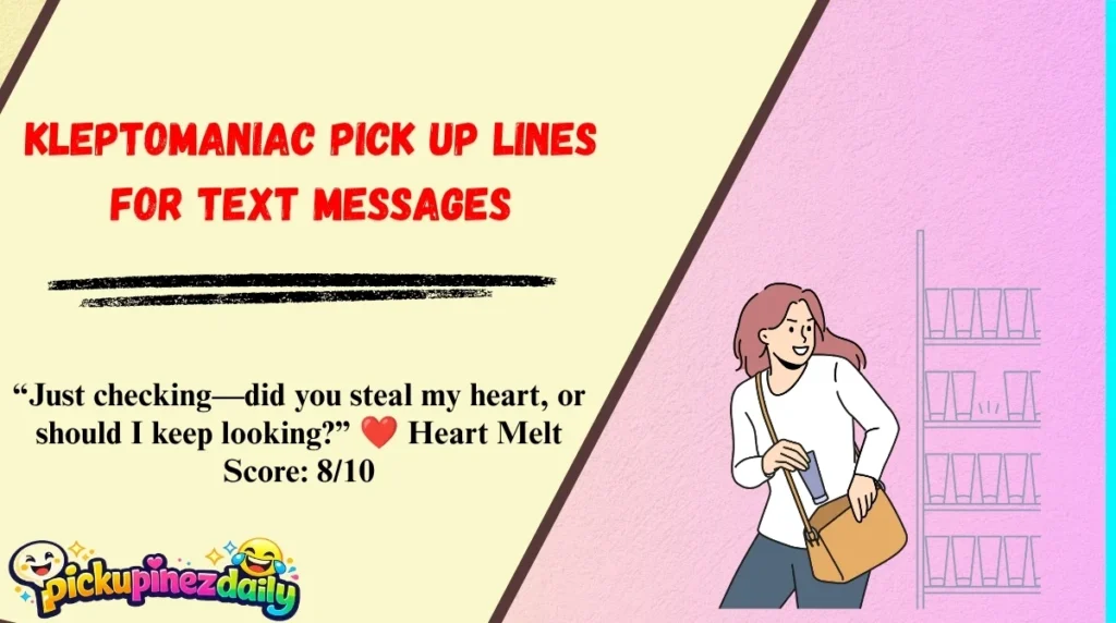 Kleptomaniac Pick Up Lines for Text Messages