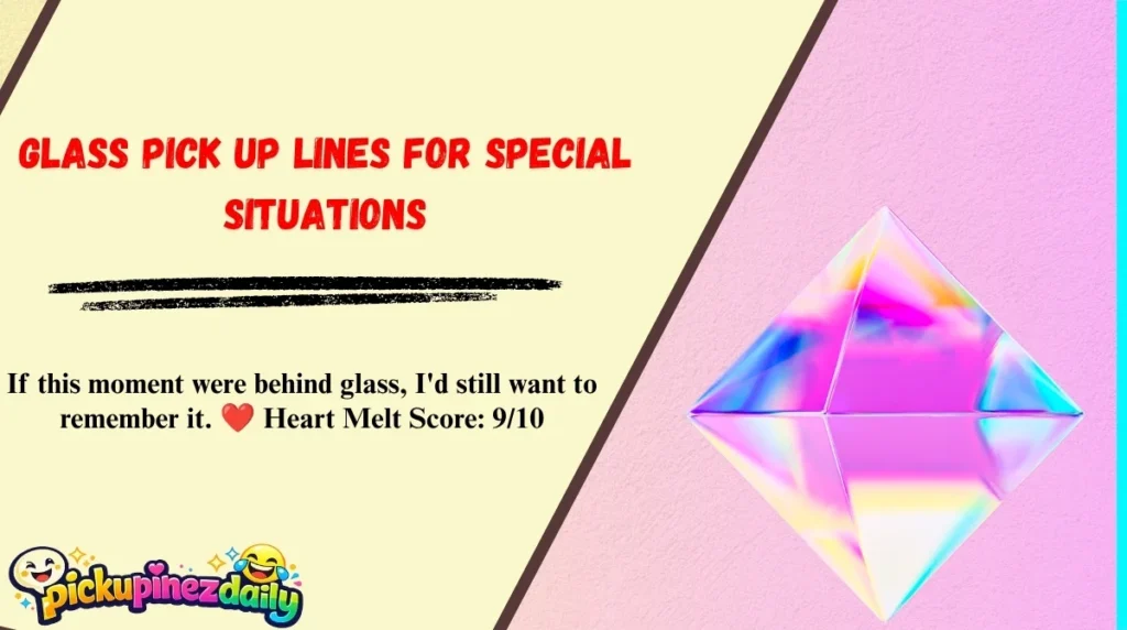 Glass Pick Up Lines for Special Situations