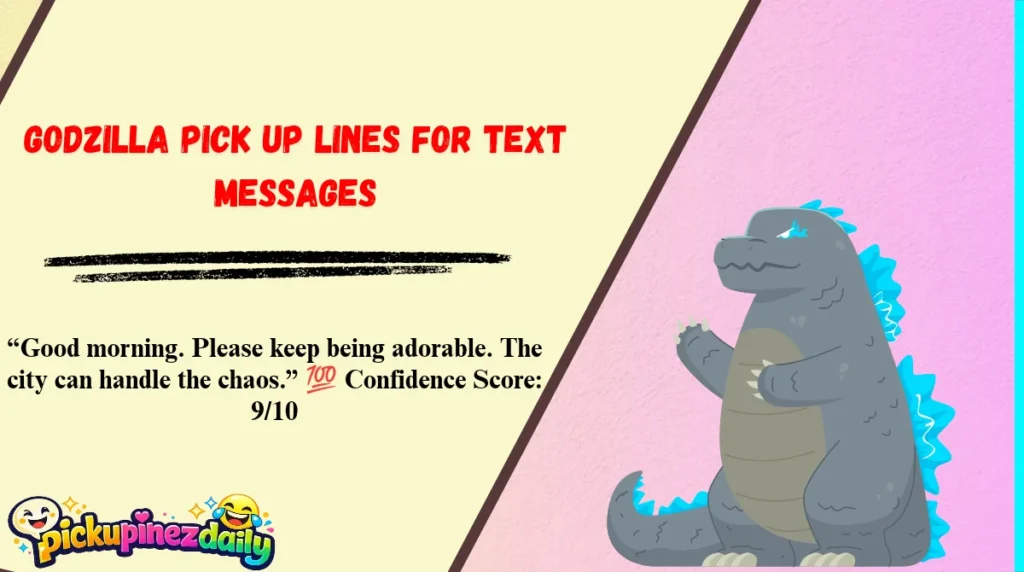 Godzilla Pick Up Lines for Text Messages