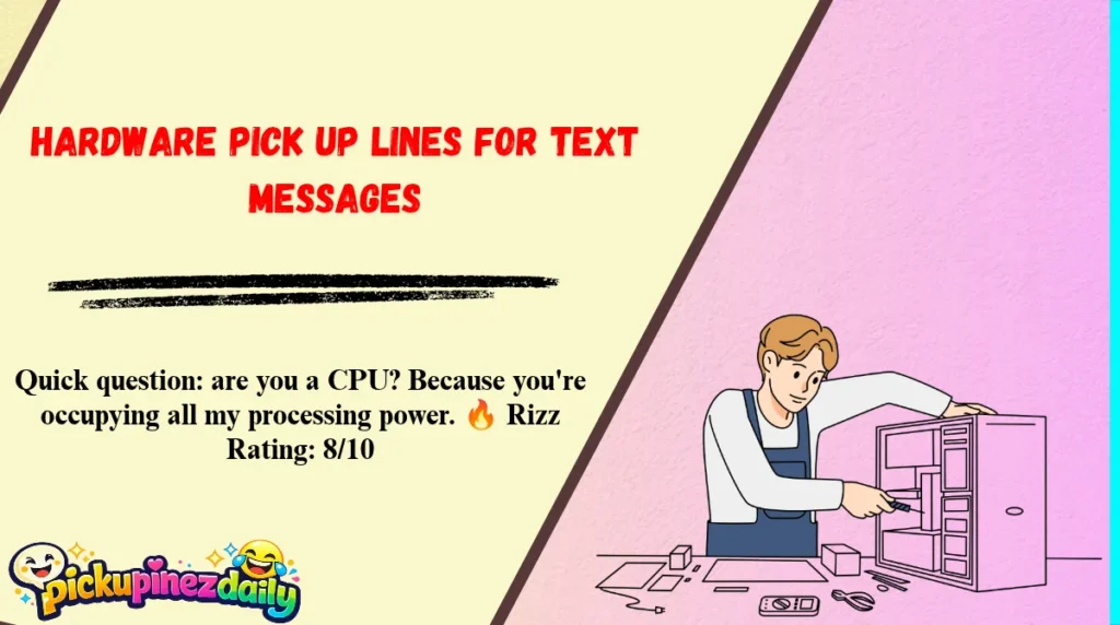 Hardware Pick Up Lines for Text Messages