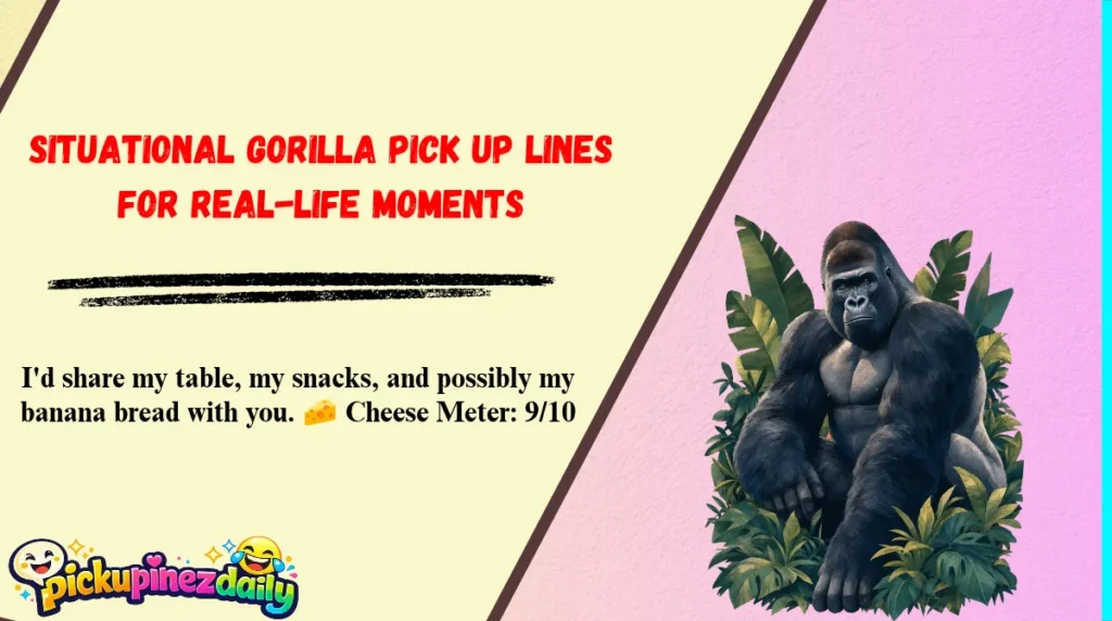 Situational Gorilla Pick Up Lines for Real-Life Moments
