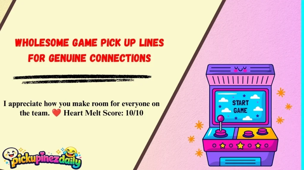 Wholesome Game Pick Up Lines for Genuine Connections